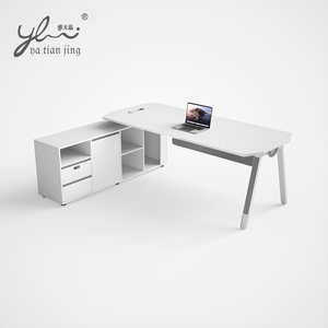 Özel High End <span class=keywords><strong>l</strong></span>üks ofis mobilyası patron masası ahşap kaplama <span class=keywords><strong>l</strong></span>-şekil yönetici başkan ceo'su ofis masası - Product Image 2