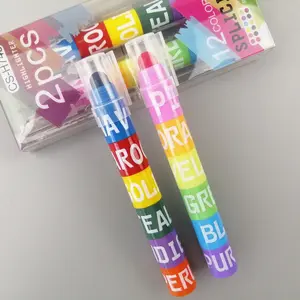 ขายส่ง24สีปลอดสารพิษผิวล้างทำความสะอาดได้ไหมบิดขึ้นดินสอสี