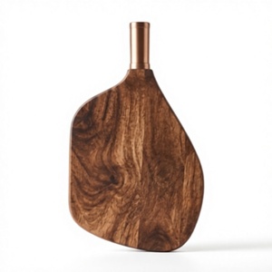 Planche à découper artisanale en bois de manguier avec poignée allongée en forme de pagaie, planche à découper en bois de luxe pour la cuisine - Product Image 1