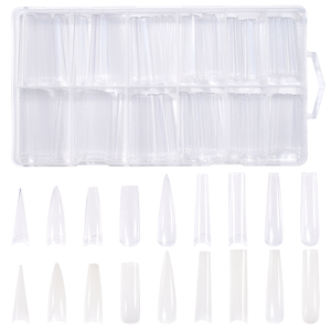 240 Uñas Postizas Cuadradas Rectas Extra Largas de Cobertura Completa, Uñas Acrílicas Artificiales, Puntas de Uñas Postizas a Presión, Herramienta de Manicura - Product Image 2