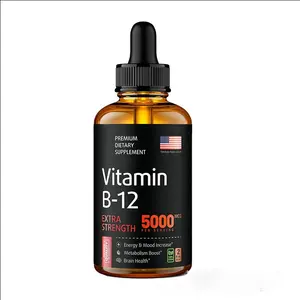 5000 MCG alto conteúdo vitamina B-12 energia humor aumento metabolismo impulsionar cérebro saúde perda de peso vitamina b12 gotas