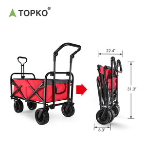 TOPKO 3-In-1 어린이 및 화물을 위한 야외 접이식 왜건, 쿨러 서빙 미니바 트롤리 - Product Image 6