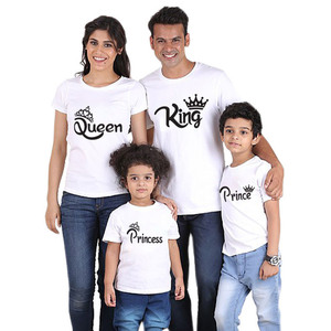 <span class=keywords><strong>Ropa</strong></span> a juego de la familia personalizada impresa Rey reina camiseta - Product Image 2