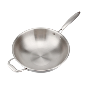 Stainless Steel 30/32/34cm <strong>Wok</strong> Fry Pan with Glass Cover Metal Inoxidable Panela <strong>Wok</strong> for Gas and <strong>Induction</strong> Cooker - Product Image 5