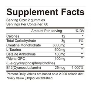 Gomitas de Monohidrato de Creatina OEM 5000mg para Hombres y Mujeres, 120 Unidades Masticables de Monohidrato de Creatina para Apoyo Muscular, Aumento de Energía - Product Image 2