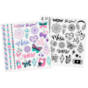 ชุดสักลาย 50+ ลาย WOW Generation - สติ๊กเกอร์สักลาย - สติ๊กเกอร์แบบลอกน้ำ + PET : 10 กรัม - Product Image 3