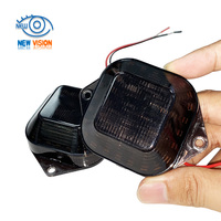 Feu de signalisation LED double forme carré-triangle pour véhicule 12V, étanche, feu de freinage, clignotant, marche arrière, lumière de sécurité, feu d'avertissement pour voiture