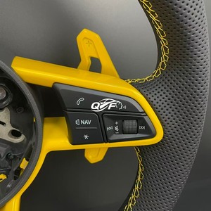 Volant en cuir semi-perforé <span class=keywords><strong>S</strong></span>-<span class=keywords><strong>Line</strong></span> pour <span class=keywords><strong>Audi</strong></span> TT A3 A4 B8 A5 A6 C6 C7 A7 R8 RS RS3 RS4 RS5 S3 S4 S5 B9 RS6 RS7 <span class=keywords><strong>Q3</strong></span> Q5 Q7 - Product Image 2