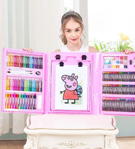 Juego de Dibujo de Plástico de 208 Piezas para Niños de 2 a 4 Años, con Crayones y Pinceles, Venta al Por Mayor de Fábrica - Product Image 1