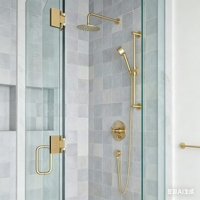 Système de roulement fluide, porte de douche coulissante noire mate, cabine de douche sans cadre en verre trempé pour projet de maison contemporaine