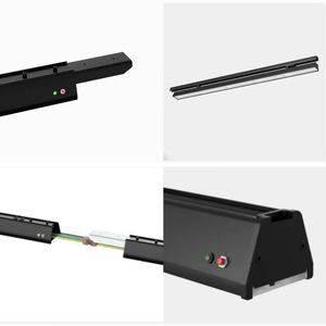 โคมไฟเพดานแบบเส้นตรงไร้รอยต่อ สีดำ อะลูมิเนียม ไฟ LED 5000K แสงเดย์ไลท์ 190lm/W ประหยัดพลังงาน - Product Image 1