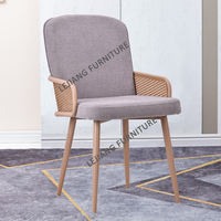 Chaise de salle à manger en rotin de salle à manger nordique moderne extérieure de restaurant bon marché en gros