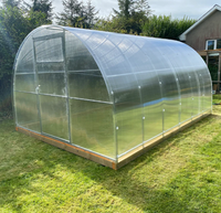 Serre de jardin en polycarbonate Sigma de style polonais 3*6m pour jardin arrière, vente en gros d'usine OEM, serre urbaine accessible à l'intérieur