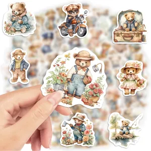 Pegatinas de Ositos en Acuarela, Lindas y Divertidas, para Niños, Regalo, Juguete, Decoración para Álbumes de Recortes, Diarios, Computadoras Portátiles, Maletas, Botellas, Resistentes al Agua - Product Image 2