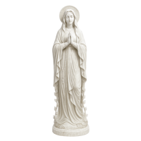 WeiVista Statue de la Vierge Marie en résine aspect marbre blanc Lourdes Figurine Fournisseur Vente en gros Décoration religieuse pour la maison