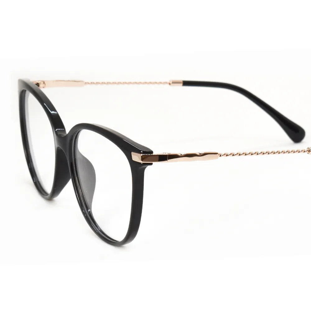 Yüksek kaliteli moda kedi gözü son tasarım moda gözlük kadınlar Tr90 Metal paslanmaz optik gözlük gözlük çerçeveleri