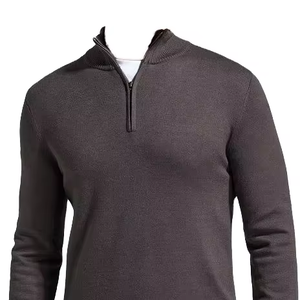 Suéter de <span class=keywords><strong>Cuello</strong></span> <span class=keywords><strong>Alto</strong></span> Personalizado con Logotipo, Tejido en Lana, Mohair y Cachemira, Manga Larga, con Cierre, para Invierno - Product Image 2