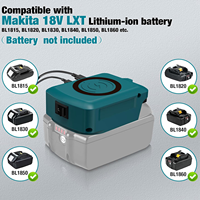 Pour la recharge sans fil au lithium compatible avec la recharge sans fil Makita, batterie au lithium 18V avec sortie USB TYPE-C