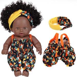 Nueva Muñeca Reborn Africana Negra de 20 cm (8 Pulgadas) con Peinado Afro, Muñeca de Simulación para Niños, Juguete de Juego de Imitación, Regalo - Product Image 4
