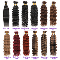 Capelli Umani 100% Ricci Italiani Pre-Loop per Crochet, Extension Naturali Boho per Trecce Profonde
