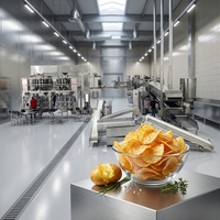 Automatische aardappelchipsmachine met aanpasbaar kruidensysteem voor de productielijn van gekruide en gearomatiseerde aardappelchips
