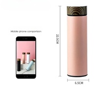 Gobelet isotherme YEKEA Fashion en acier inoxydable à double paroi, écologique, résistant à l'eau bouillante, pour le bureau, avec revêtement en bois