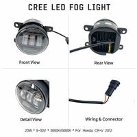 Venta al por Mayor de Faros Antiniebla LED de un Solo Color de 20 W, 9-30 V, 6000 K, 3000 K, OE 33900-T0A-A01 para Honda CR-V 2012