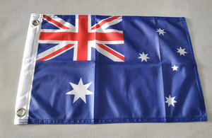 Drapeau de bateau en polyester tricoté 100 % polyester, 12x18 pouces, double face, avec poches pour mât ou œillets sur le côté gauche, 110 GSM, vente en gros - Product Image 4