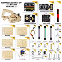 Keyestudio-Kit de aprendizaje para excavadora DIY, tablero de montaje, de madera, inteligente, para Microbit