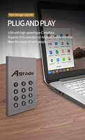 Cifrado tipo C 1TB Usb Flash Drive Usb 3,0 disco duro externo portátil Pssd móvil Ssd 500 MB/s para juego 1TB Ssd unidad portátil