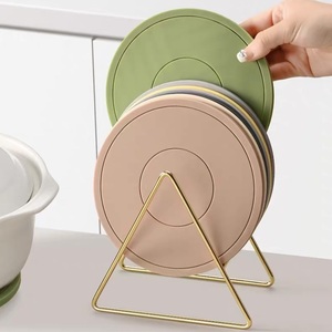 Silikon Ped Isıya Dayanıklı Mat Ev Tipi Dairesel Bardak Altlığı Gıda Sınıfı Yemek Masası Tencere Altlığı Yalıtım Pedi Saklama Tutucu Raf - Product Image 4