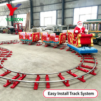 Train électrique de Noël sur rail à 14 places, certifié CE IAAPA, sur le thème des fêtes, pour enfants, idéal pour centres commerciaux, parcs panoramiques et fêtes foraines