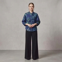 100% Maulbeerseide Traditionelle Naturfärbung Umweltfreundliche Chinesische Art Stehkragen Kurzarm Bunte Freizeitjacke