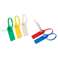 YC-L011 Vente en gros de scellés inviolables plats en PP/PE de 280 mm ; Scellés jetables numérotés personnalisés type serre-câble, options de couleurs pour banques