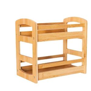 Portaspezie in bambù e <span class=keywords><strong>legno</strong></span> a 2 strati pieghevole armadio da cucina con funzione pieghevole <span class=keywords><strong>porta</strong></span> mensola da bagno - Product Image 3