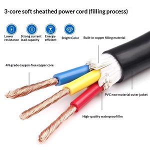 Kale Koperen Rvv-Voedingskabel Voor Thuis-En Buitengebruik <span class=keywords><strong>2</strong></span>/<span class=keywords><strong>3</strong></span>/4 Cores 0.5/1/1.5/<span class=keywords><strong>2</strong></span>.5/4/6Mm Waterdichte Pvc-Geïsoleerde Besturingskabel - Product Image 2