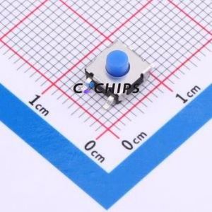 TS-1047A-A45B2-D2 Tactile Switch SMD,6.2x6.4mm Switch Single Pole Single Throw Round Button 1.8N Vertical Mount - Product Image 1