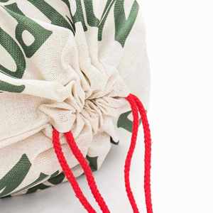 Bolsa de Regalo Navideña con Logotipo Personalizado, Bolsa de Santa Claus, Linda Bolsa de Lino con Cordón y Dibujos Animados - Product Image 5