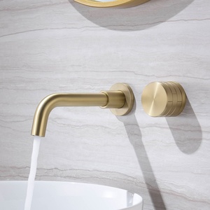 Treo tường xử lý đơn rắn brass kaiping nhà máy chải vàng phòng tắm lưu vực Mixer tap - Product Image 2