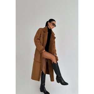 Abrigo de Piel de Oveja con Detalle de Botones, Abrigo Reversible de Talla Grande para Mujer, para Otoño/Invierno, Forro de Nailon Transpirable - Product Image 2