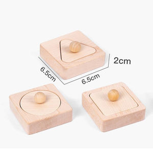 Rompecabezas de clasificación de formas de madera natural, juguete educativo Montessori para niños pequeños, juego de desarrollo de habilidades de <span class=keywords><strong>aprendizaje</strong></span> temprano para bebés - Product Image 2