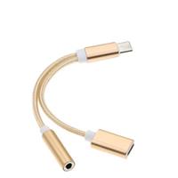 Großhandel Qualität 2-in-1 USB C 3,5mm Audio-Buchse Kabel Metall kopf Nylon Braid Lade adapter für Smartphones 15 & 16 New Promax