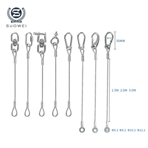 Accesorios para Lámparas LED, Sujetador de Cables, Protección de Seguridad Personalizada, <span class=keywords><strong>Cable</strong></span> de Acero para Luces Colgantes, Kits de Cables de Seguridad - Product Image 1