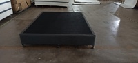 Ensemble de meubles de chambre à coucher modernes et écologiques : Lit en bois Queen/King-size avec base extensible, matelas pliable et rangement en mélamine