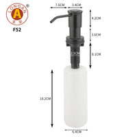 Accessoires modernes pour salle de bain : Flacons vides pour gel douche, distributeur de savon à pression manuelle avec pompe de distribution de lessive de comptoir