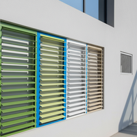 Système de persiennes horizontales modernes en alliage d'aluminium à commande électrique pour façade de bâtiment, lames personnalisables, durables