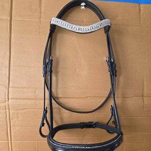 MH Global Exports Brida de Cuero para Caballo para Deportes Ecuestres con Logotipo Personalizado, Tamaños Completo/Cob/X-Completo MH-HB-58 10 Piezas - Product Image 1