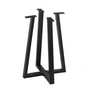 Steel <b>Black</b> Square Tube Furniture Legs for Dining/Coffee <b>Tables</b> Customizable Sizes High Quality - Product Image 4