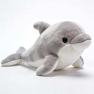 Manufacturer Direct Sale Soft Fluffy Grey Dolphin Plush Toy Marine Animal Comfort <b>Doll</b> for Kids Custom Plush Toy - Product Image 4