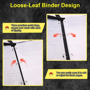 Chất kết dính thẻ 900 chung với 50 tay áo có thể tháo rời, 9 túi, không thấm nước, thiết kế di động, Tương thích với nhiều loại thẻ khác nhau, - Product Image 5